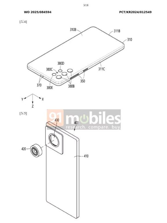 آیا سامسونگ در حال ساخت یک گوشی هوشمندی با لنز دوربین قابل تعویض است؟!