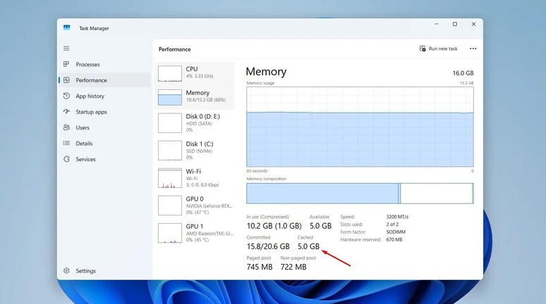 ویندوز ۱۱ چقدر رم مصرف می‌کند و آیا می‌توان کاری کرد که رم کمتری مصرف کند؟