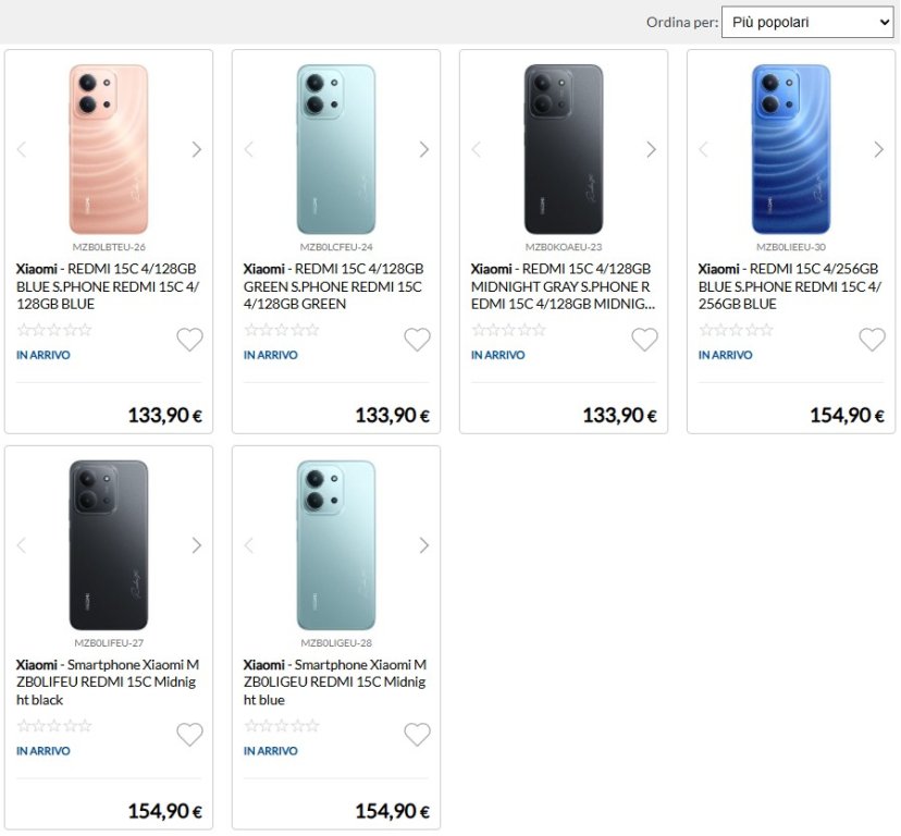 مشخصات کامل و قیمت ردمی 15C در فهرست اولیه خردهفروشیها فاش شد