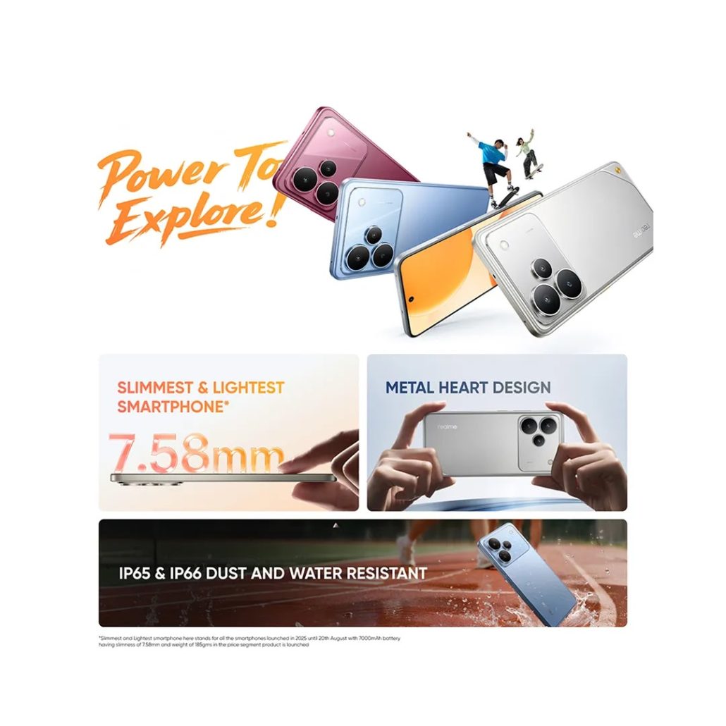 ریلمی پی ۴ و پی ۴ پرو با باتری‌های ۷۰۰۰ میلی‌آمپرساعتی و شارژ ۸۰ واتی معرفی شدند