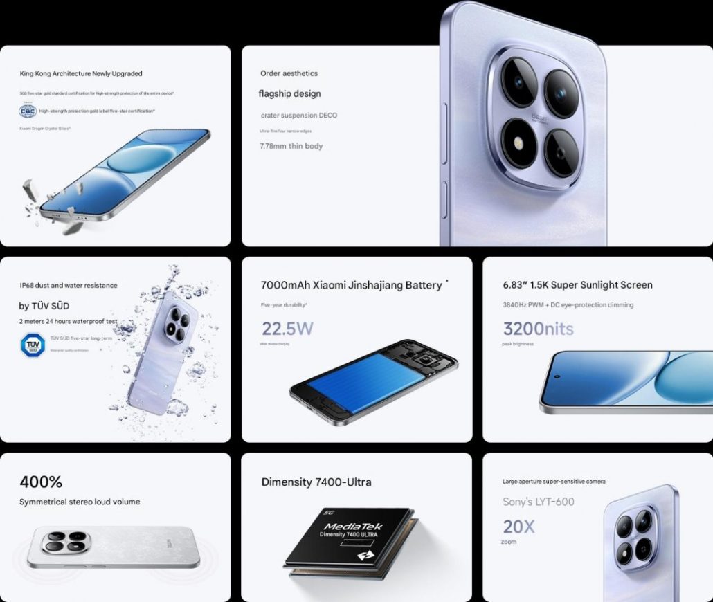 ردمی نوت ۱۵ پرو و نوت ۱۵ ​​پرو پلاس با تراشه‌های به‌روزشده و باتری‌های بزرگ معرفی شدند