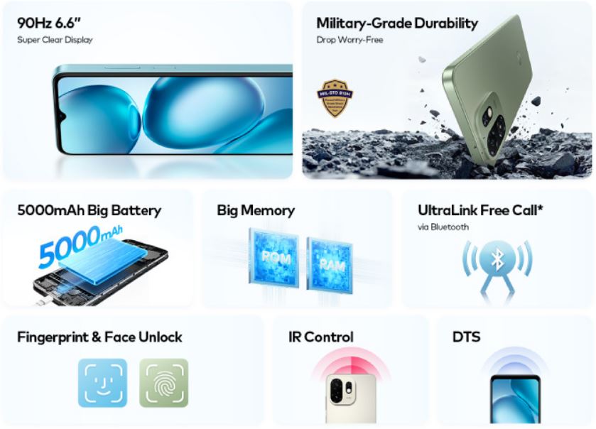 آیتل از گوشی هوشمند A100C با طراحی شبیه به وان‌پلاس ۱۵ رونمایی کرد