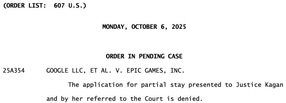 دیوان عالی آمریکا درخواست تجدیدنظر گوگل درباره پلی استور را رد کرد!