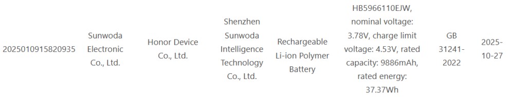 آنر پاور ۲ با دریافت گواهینامه باتری ۱۰۰۰۰ میلی‌آمپرساعتی یک قدم به معرفی نزدیک‌تر شد