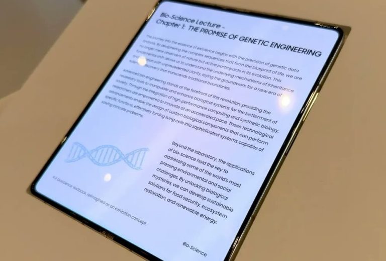 سامسونگ از یک نمایشگر تاشو بدون چینوچروک قابل مشاهده رونمایی کرد!