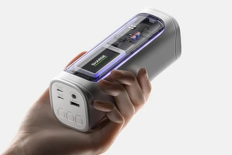 پاوربانک جدید Sharge معرفی شد؛ ظرفیت ۲۴,۰۰۰ میلیآمپر ساعت، توان ۳۰۰ وات و بدنه شفاف