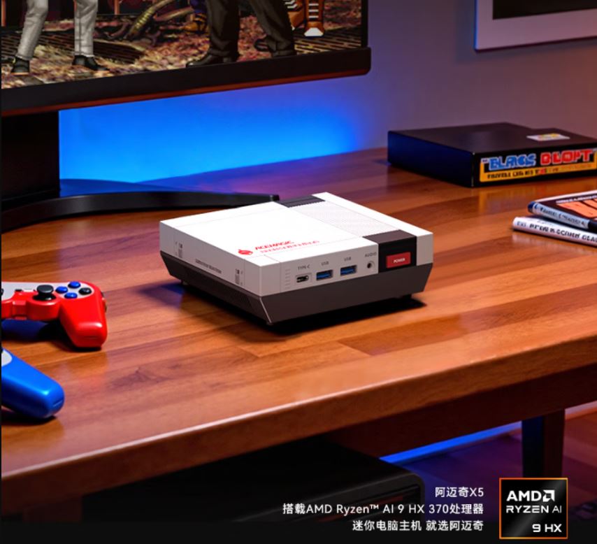 مینی پی‌سی Acemagic Retro X5 با طراحی نوستالژیک نینتندو و پردازنده Ryzen AI 9 HX 370 معرفی شد