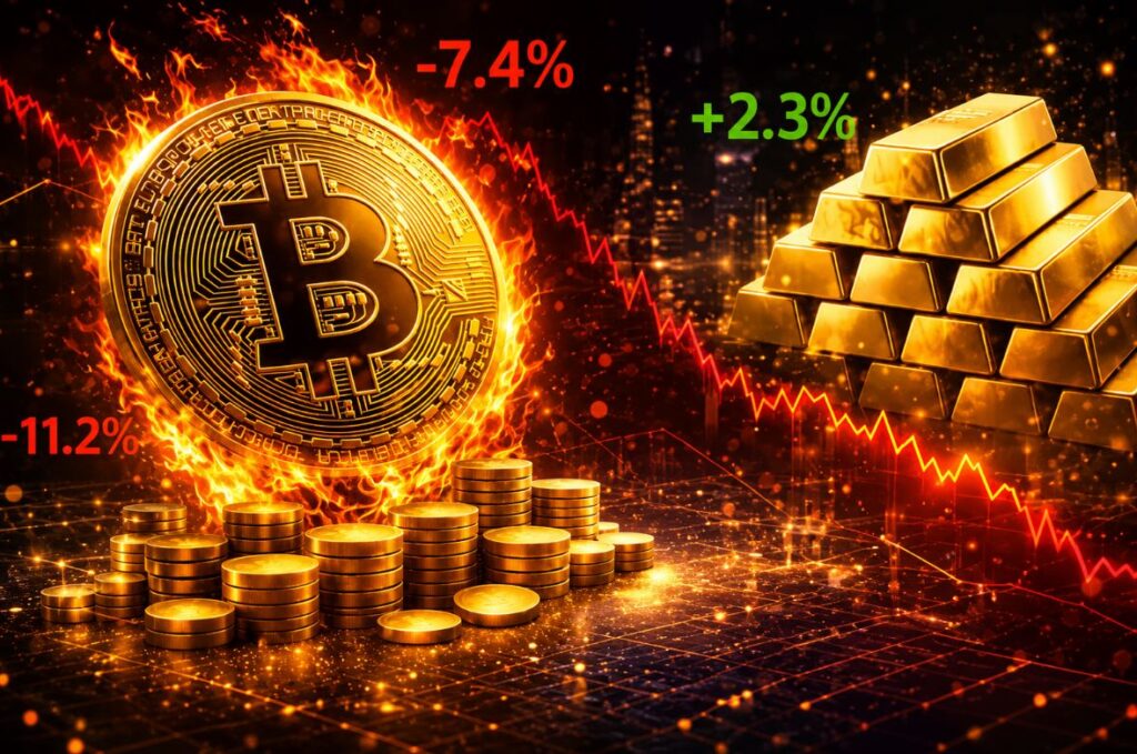 چرا سقوط قیمت طلا و نقره، بیت کوین را هم به زیر می‌کشد؟