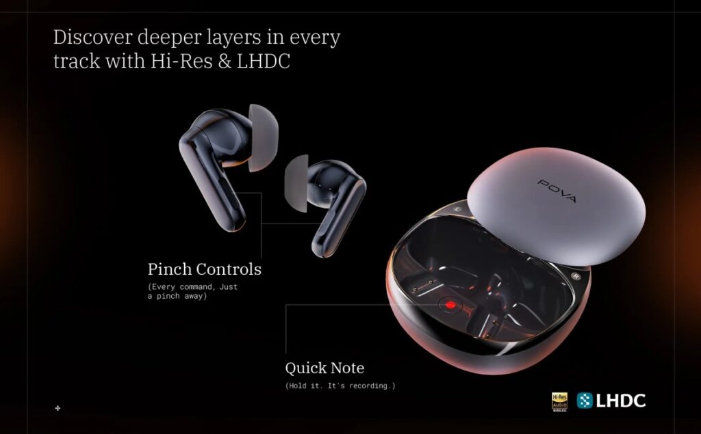 هدفون تکنو پووا ای آی بادز پرو با قابلیت‌های مبتنی بر هوش مصنوعی معرفی شد