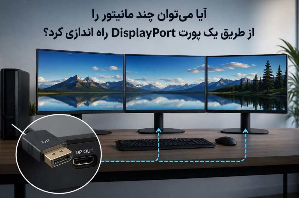 آیا می‌توان چند مانیتور را از طریق یک پورت DisplayPort راه اندازی کرد؟