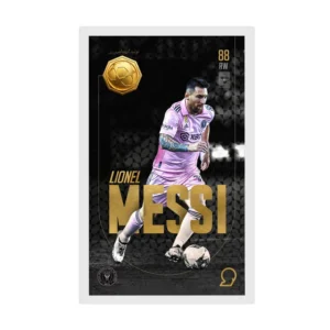 قیمت طلا گرمی 18 عیار سوت مدل Lionel Messi طرح کارت فوتبالی 2025 کد SO10071