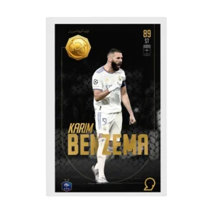 قیمت طلا گرمی 18 عیار سوت مدل Karim Benzema طرح کارت فوتبالی 2025 کد SO10063