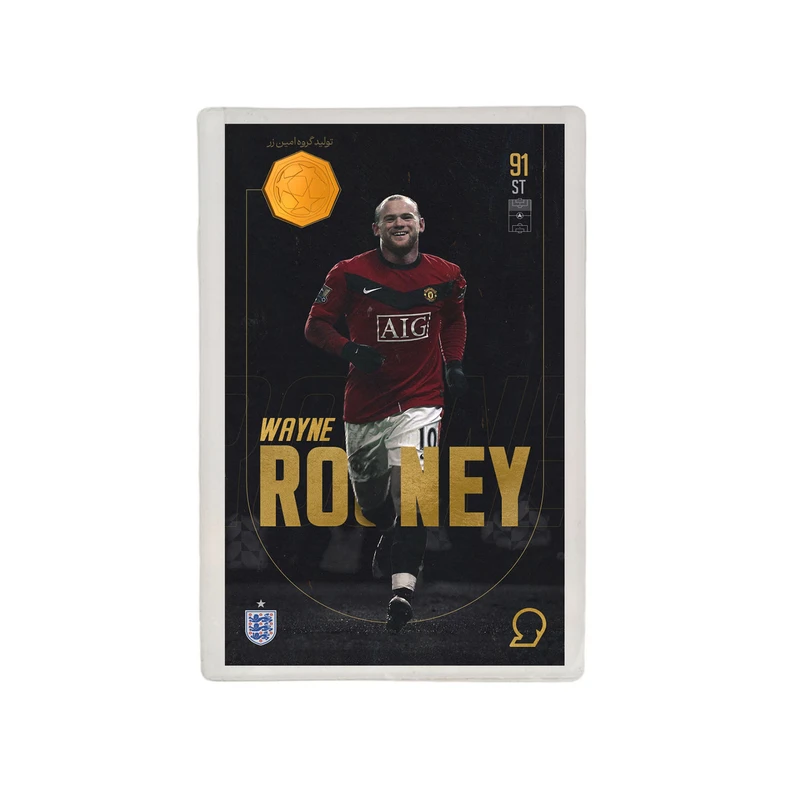 قیمت طلا گرمی 18 عیار سوت مدل ROONEY طرح کارت فوتبالی 2025 کد SO10103