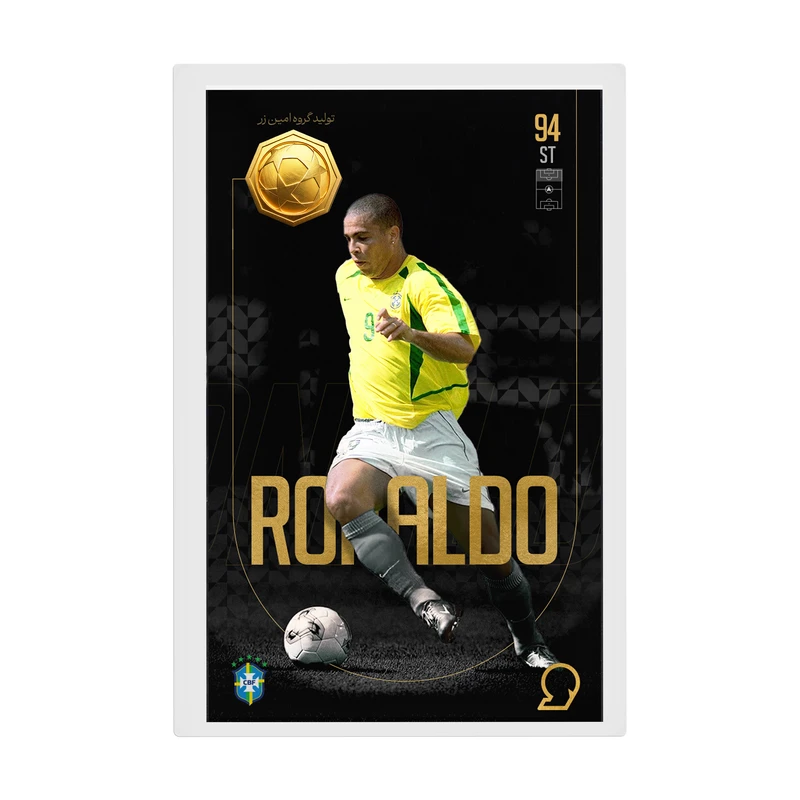 قیمت طلا گرمی 18 عیار سوت مدل RONALDO طرح کارت فوتبالی 2025 کد SO10102