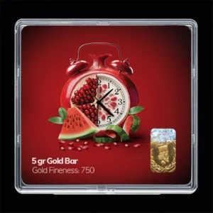 قیمت شمش طلا 18 عیار مدوپد مدل شب یلدا کد SG11896