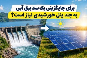 برای جایگزینی یک سد برق‌آبی به چند پنل خورشیدی نیاز است؟