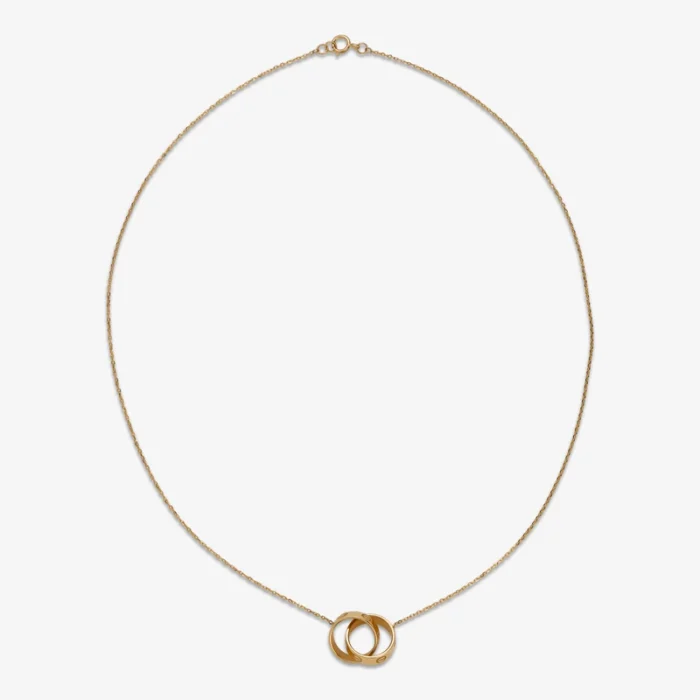 قیمت گردنبند طلا 18 عیار زنانه با طرح حلقه‌ای (فلامینگو) گلدم مدل کارتیه pe144020