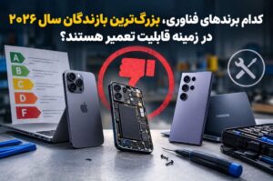کدام برندهای فناوری، بزرگ‌ترین بازندگان سال ۲۰۲۶ در زمینه قابلیت تعمیر هستند؟