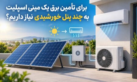 برای تأمین برق یک مینی اسپلیت به چند پنل خورشیدی نیاز داریم؟