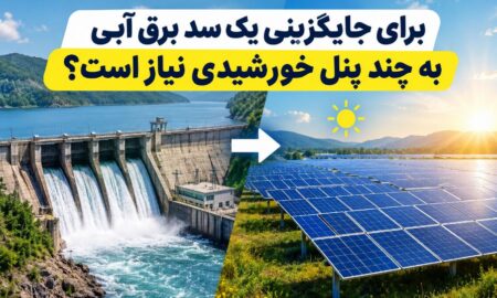 برای جایگزینی یک سد برق‌آبی به چند پنل خورشیدی نیاز است؟