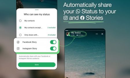 قابلیت جدید واتساپ؛ ارسال خودکار وضعیت به عنوان استوری اینستاگرام یا فیسبوک!