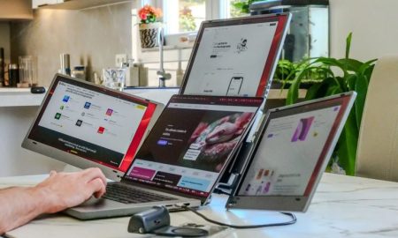 این محصول سه مانیتور تاشو را به لپ تاپ اضافه می‌کند!