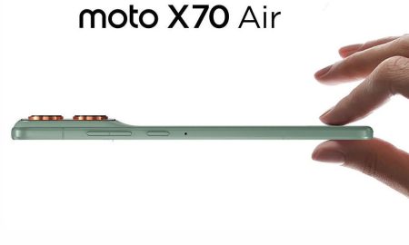 موتورولا موتو ایکس ۷۰ ایر رونمایی شد: ضخامت ۶ میلی‌متر و باتری ۴۸۰۰ میلی‌آمپر ساعتی