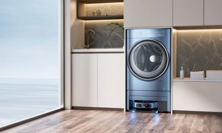 مایدیا از گجت WASHBOT رونمایی کرد؛ ترکیب ماشین لباسشویی و جاروبرقی رباتیک!