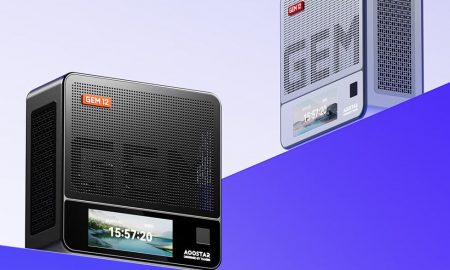 مینی کامپیوتر AOOSTAR GEM12 Pro با نمایشگر و اسکنر اثر انگشت عرضه شد