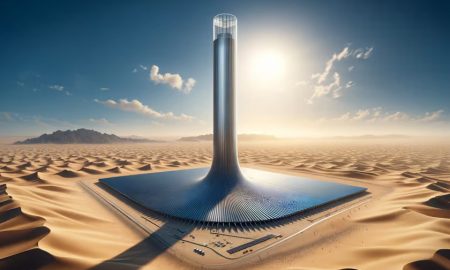 این برج خورشیدی دوگانه نوید انرژی پاک در طول روز و شب را میدهد