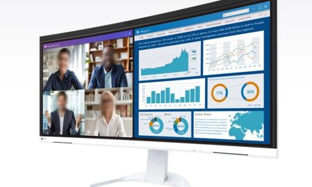 مانیتور 34 اینچی جدید ایزو، دو نمایشگر 1080p را کنار هم قرار میدهد!