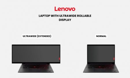 لنوو پتنت نمایشگر فوق عریض رول‌شونده برای لپ تاپ را ثبت کرد