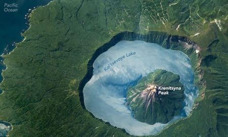 عکس خیره‌کننده فضایی، اسرار آتشفشانی جزیره اونکوتان را آشکار می‌کند!